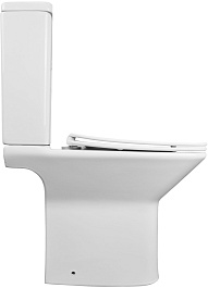 Azario Унитаз-компакт Formal AZ-1353B безободковый с бачком с сиденьем микролифт белый – фотография-4