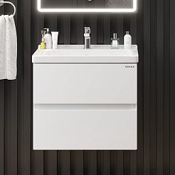 Onika Тумба под раковину Эвада 60 подвесная белая – фотография-4