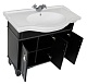 Aquanet Мебель для ванной Валенса 90 черный краколет/серебро (180447) – фотография-15