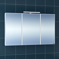 СанТа Зеркальный шкаф Стандарт 120 трельяж свет белый – фотография-3