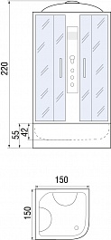 River Душевая кабина TEMZA 150/150/55 МТ – фотография-13