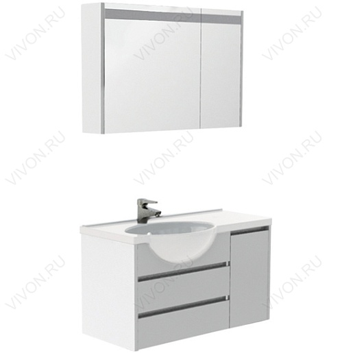 Aquanet Тумба с раковиной "Лайн 90" L – картинка-3