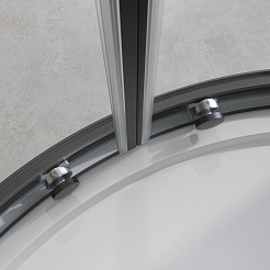 Cezares Душевой уголок Relax 304 RELAX-304-RH-2-120/90-C-GM 120x90 профиль оружейная сталь стекло прозрачное – фотография-6