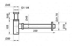 BelBagno Сифон для раковины BB-SMT2-NERO чёрный – фотография-2