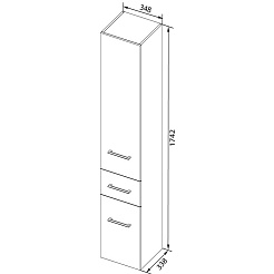 Aquanet Пенал для ванной "Порто 35" – фотография-3
