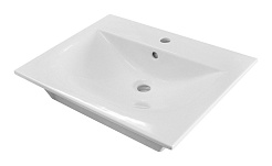 Mixline Тумба с раковиной Брикс 60 2 ящика белый/дуб вотан – фотография-4