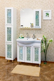 Sanflor Мебель для ванной Валлетта 80 R зеркальный узор – фотография-3