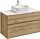 Акватон Мебель для ванной с белой столешницей Либерти 100 Одри Soft дуб эльвезия – фотография-18