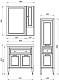 ASB-Woodline Мебель для ванной Гранда 85, шкафчик, белый (патина серебро), массив ясеня – фотография-21