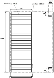 Point Полотенцесушитель электрический Меркурий П10 500x1000 PN83850W белый – фотография-3