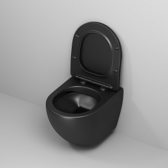 Grossman Унитаз подвесной Color GR-4455BMS черный матовый – фотография-6