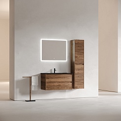 Sancos Тумба с раковиной Libra 90 дуб галифакс натуральный раковина Element 91 CN7002MB – фотография-6