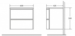 BelBagno Тумба с раковиной PROSPERO BB600DVC/TO Tortora Opaco – фотография-2