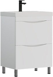 Corozo Тумба с раковиной Лиана 60 белая – фотография-3