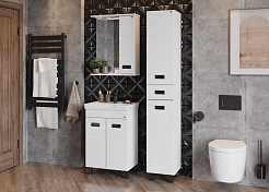 Onika Тумба под раковину Балтика-Квадро 60.11 Black белая – фотография-3