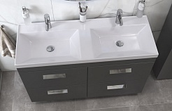 Velvex Тумба с раковиной Orlando 1200-0-4 графит матовый – фотография-5