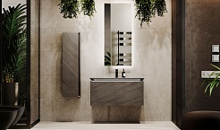 Jorno Тумба с раковиной Incline 100 подвесная бетон – фотография-5