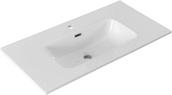Aquanet Тумба с раковиной Алвита New 90 Flat подвесная дуб веллингтон табак – фотография-12