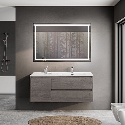 BelBagno Тумба под раковину Kraft 120 R подвесная Cemento Grigio – фотография-10