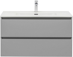 Aquanet Мебель для ванной Вега 2.0 90 Flat подвесная мисти грин матовая – фотография-6