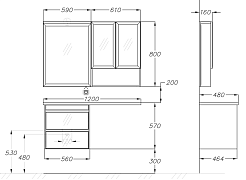  Мебель для ванной Фреш 56 L белый – фотография-4