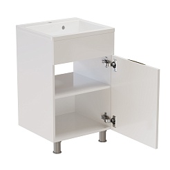 Mixline Тумба под раковину Этьен 50 белая правая – фотография-2