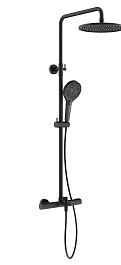 Sancos Душевая система Etna с термостатом чёрная матовая SC9008MB – фотография-1