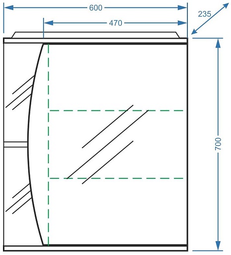 Stella Polare Зеркало-шкаф Лана 60/С – фотография-4