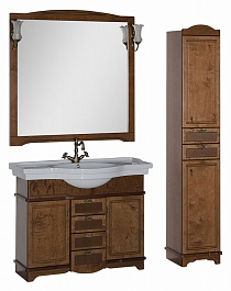 Aquanet Зеркало для ванной "Луис 110" темный орех (173212) – фотография-4