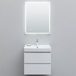 Aquanet Мебель для ванной Вега 60 подвесная белая глянцевая – фотография-1
