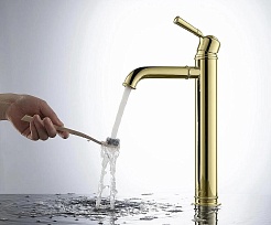 Aquatek Смеситель для раковины Классик AQ1504PG полированное золото – фотография-4