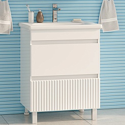 Misty Мебель для ванной Мира 65 белая матовая – фотография-3