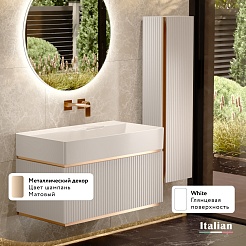 Jorno Тумба под раковину Filoro 90 подвесная белый – фотография-4