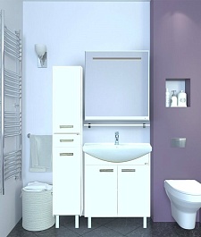 Misty Тумба с раковиной Джулия 85 прямая белая – фотография-2