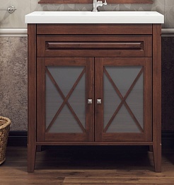 Opadiris Тумба с раковиной Палермо 75 орех – фотография-1