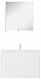 Velvex Тумба с раковиной подвесная Klaufs 100 белая, 2 ящика – фотография-11