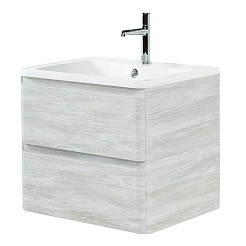 BelBagno Тумба под раковину Albano 60 подвесная Rovere Vintage Bianco – фотография-1