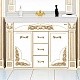 Misty Мебель для ванной Барокко 120 3 ящика, белая патина – фотография-10