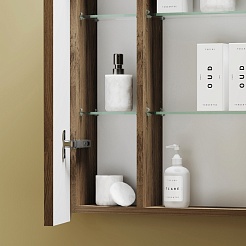 Sancos Зеркало-шкаф Mirror 70 с подсветкой MI70ECH дуб чарльстон – фотография-3