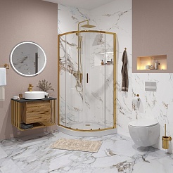 Niagara Душевой уголок Nova 100x100 NG-6407-08 Gold – фотография-2