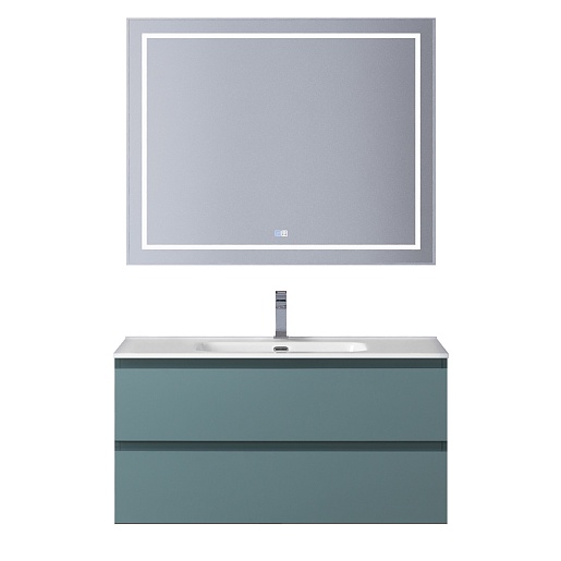 BelBagno Тумба под раковину Kraft 100 подвесная Голубой матовый – фотография-12