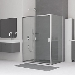 RGW Душевой уголок Classic CL-48 (CL-14 + Z-050-1) 160x80 профиль хром стекло прозрачное – фотография-2