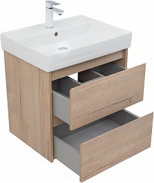 Aquanet Мебель для ванной Nova Lite 60 подвесная дуб крафт – фотография-7
