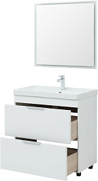 Aquanet Тумба с раковиной Ирис New 70 белая – фотография-12