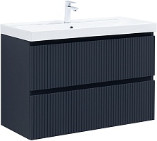 Aquanet Тумба с раковиной Джейн (Flat) 100 Flash подвесная маренго матовый