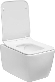 Allen Brau Унитаз подвесной Liberty 4.33007.21 белый матовый с крышкой 4.33008.21 – фотография-8