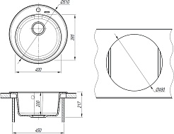 Florentina Мойка кухонная Никосия 510 серый шелк – фотография-4