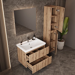 Onika Тумба с раковиной Дарон 60 подвесная дуб крафт золотой – фотография-7