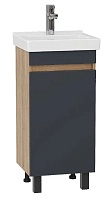 Onika Тумба под раковину Милтон Квадро 40 напольная графит/дуб сонома