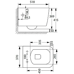 Allen Brau Унитаз подвесной Liberty 4.33009.20 белый с крышкой 4.33008.20 – фотография-6